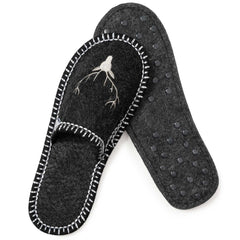 Gästepantoffeln aus Filz – 5 Paar Set mit rutschfester Silikonsohle