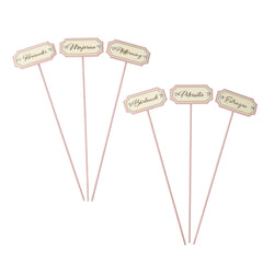 Kräuterstecker 14er Set rosa