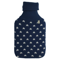 UMOI PVC Wärmflasche 1.8 Liter Strickbezug mit Sternen