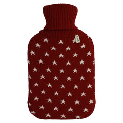 UMOI PVC Wärmflasche 1.8 Liter Strickbezug mit Sternen