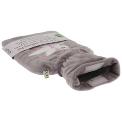 UMOI Öko Naturgummi Kinder Wärmflasche 1 Liter mit kuschligem Fleece und Einhorn