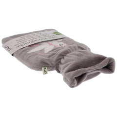 UMOI Öko Naturgummi Kinder Wärmflasche 1 Liter mit kuschligem Fleece und Einhorn