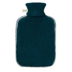 UMOI Öko Naturgummi Wärmflasche 1.8 Liter mit Strickbezug und weißen Nähten