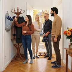 Gästepantoffeln aus Filz – 5 Paar Set Home Sweet Home