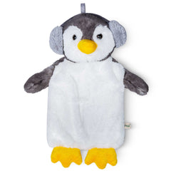 UMOI Öko Naturgummi Kinder Wärmflasche 1 Liter mit kuschligem Pinguin Bezug