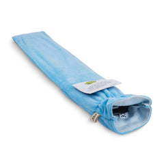 UMOI Öko Naturgummi 2 Liter Schlauchwärmflasche mit kuschligem Supersoft Korean Fleece Bezug