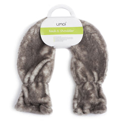 UMOI Nacken Wärmflasche 1.8 Liter mit kuschligem Rabbit Fell Bezug