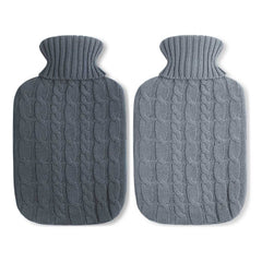 UMOI PVC Wärmflasche 2 Liter mit edlem Strickbezug