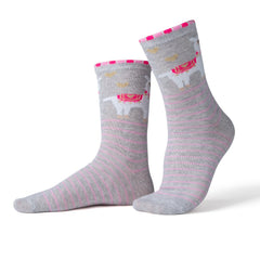 Lustiges Kinder Socken Set Lama & Herzchen 6 Paar