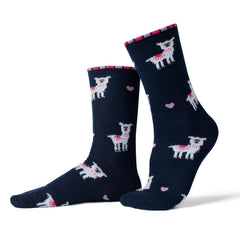 Lustiges Kinder Socken Set Lama & Herzchen 6 Paar