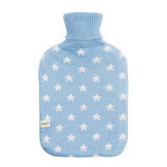 Wärmflasche mit Strickbezug und Sternen, 1,8 l