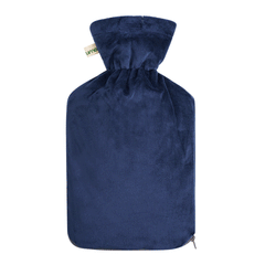 Öko Naturgummi Wärmflasche 1.8 Liter mit kuschligem Supersoft Korean Fleece Bezug