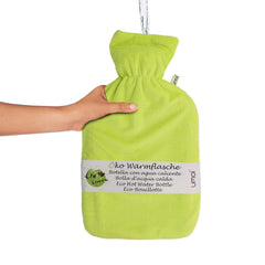 UMOI PVC Wärmflasche 2 Liter Liter mit kuschligem Supersoft Korean Fleece Bezug