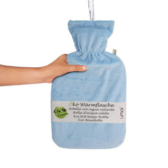 UMOI PVC Wärmflasche 2 Liter Liter mit kuschligem Supersoft Korean Fleece Bezug