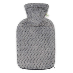 UMOI Naturgummi Wärmflasche 1.8 Liter softer Kunstfell Bezug