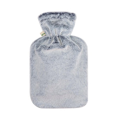 Öko Naturgummi Wärmflasche 1.8 Liter mit kuschligem Rabbit Fell Bezug Grau #1