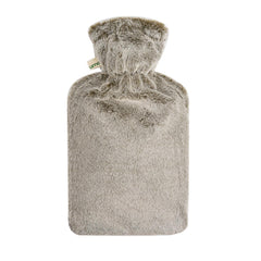 Öko Naturgummi Wärmflasche 1.8 Liter mit kuschligem Rabbit Fell Bezug Grau #1