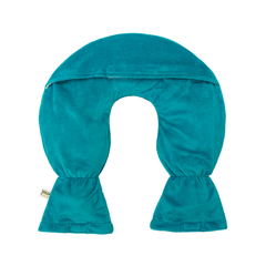 UMOI Nacken Wärmflasche 1.8 Liter mit kuschligem Supersoft Korean Fleece Bezug (Dunkelgrün)