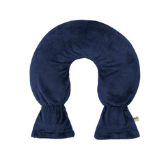 UMOI Nacken Wärmflasche 1.8 Liter mit kuschligem Supersoft Korean Fleece Bezug (Dunkelblau)