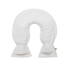 UMOI Nacken Wärmflasche 1.8 Liter mit kuschligem Supersoft Korean Fleece Bezug (Weiß)