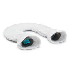 UMOI Nacken Wärmflasche 1.8 Liter mit kuschligem Supersoft Korean Fleece Bezug (Weiß)