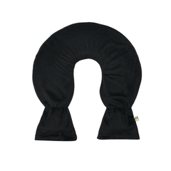 UMOI Nacken Wärmflasche 1.8 Liter mit kuschligem Supersoft Korean Fleece Bezug (Schwarz)