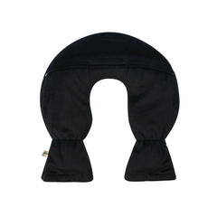 UMOI Nacken Wärmflasche 1.8 Liter mit kuschligem Supersoft Korean Fleece Bezug (Schwarz)