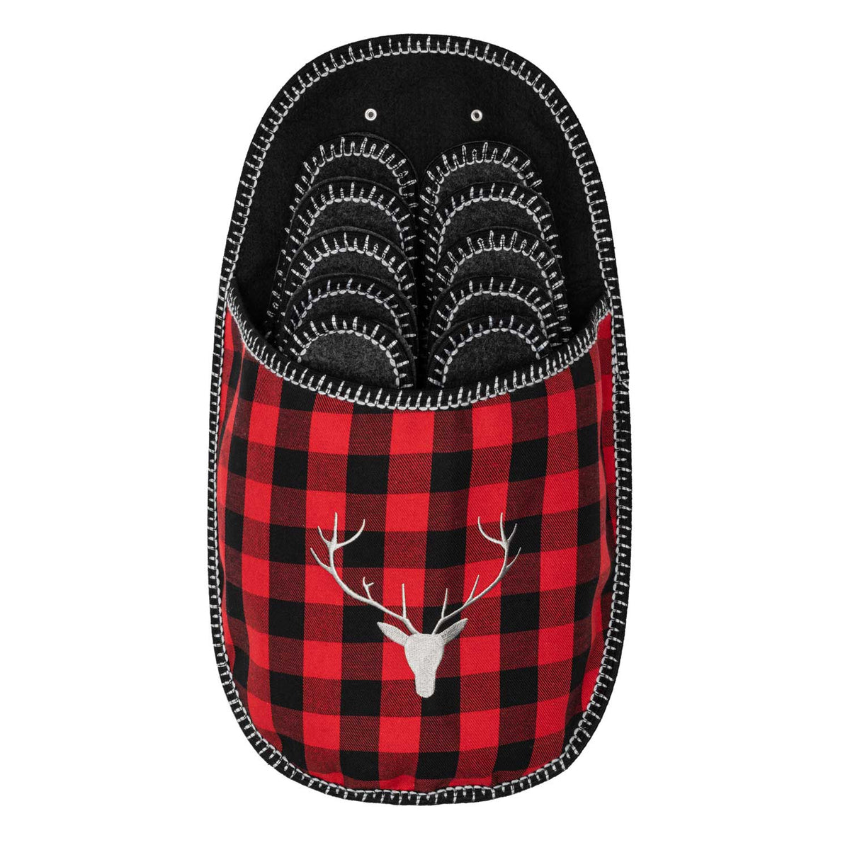 Gästepantoffeln aus Filz – 5 Paar Set mit rutschfester Silikonsohle