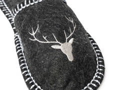 Gästepantoffeln aus Filz – 5 Paar Set mit rutschfester Silikonsohle