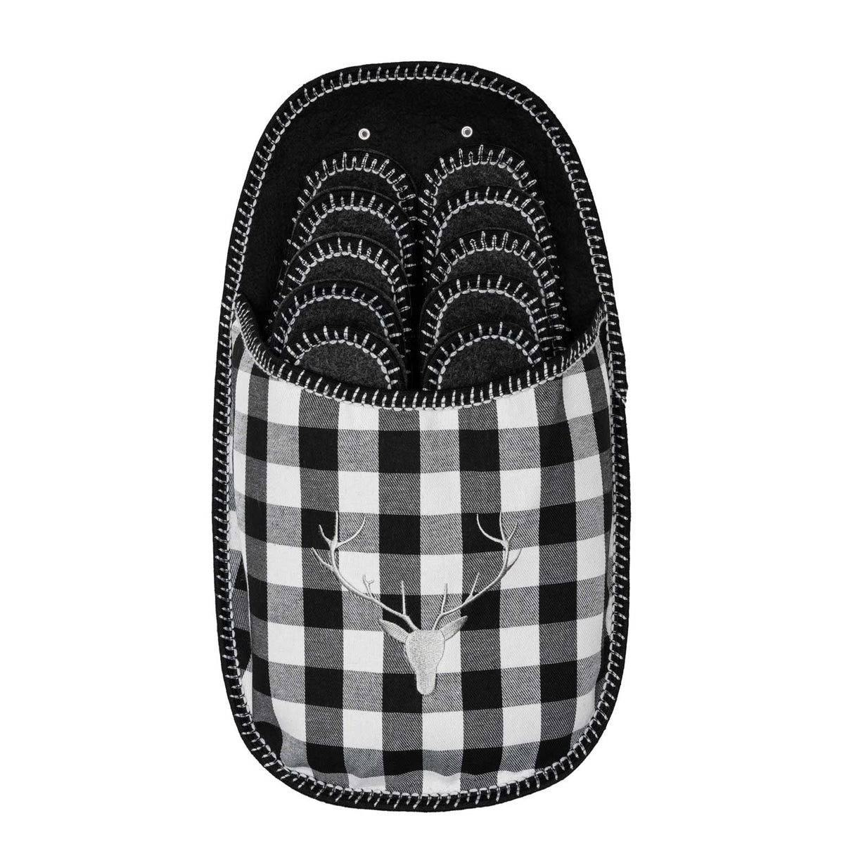 Gästepantoffeln aus Filz – 5 Paar Set mit rutschfester Silikonsohle