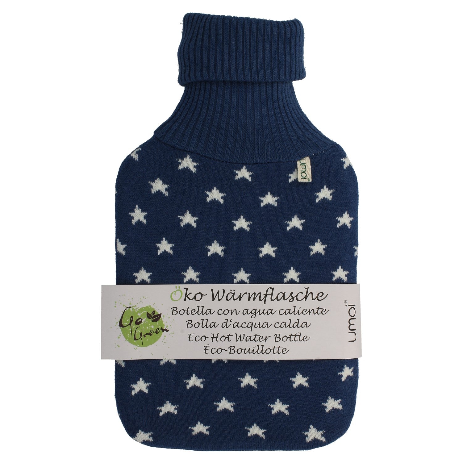 Wärmflasche Strickbezug mit Sternchen
