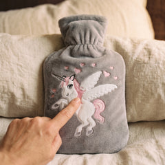 Kinderwärmflasche mit gesticktem Einhorn, 1 l