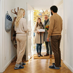 Gästepantoffeln aus Filz – 5 Paar Set Home Sweet Home