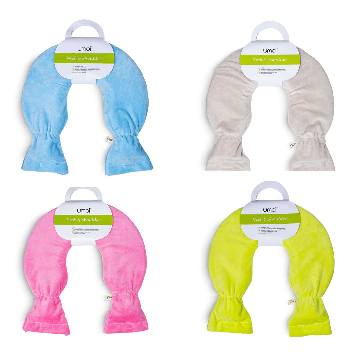 UMOI Nacken Wärmflasche 1.8 Liter mit kuschligem Supersoft Korean Fleece Bezug