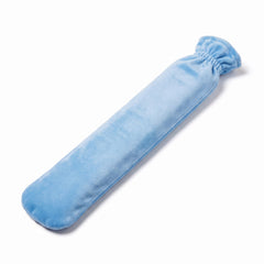 Lange Wärmflasche mit Fleece-Bezug, 77 cm