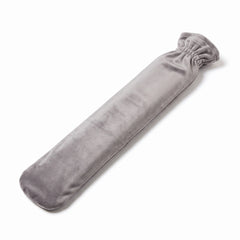 Lange Wärmflasche mit Fleece-Bezug, 77 cm