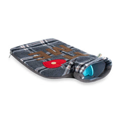 UMOI PVC Wärmflasche 1.8 Liter mit Fleece Bezug Home mit Herzchen