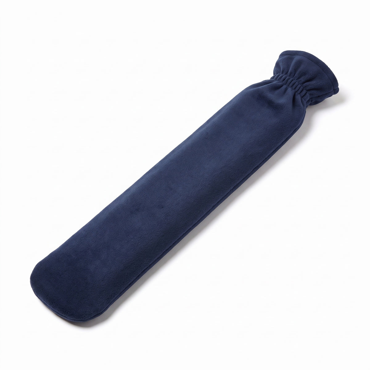 Lange Wärmflasche mit Fleece-Bezug, 77 cm