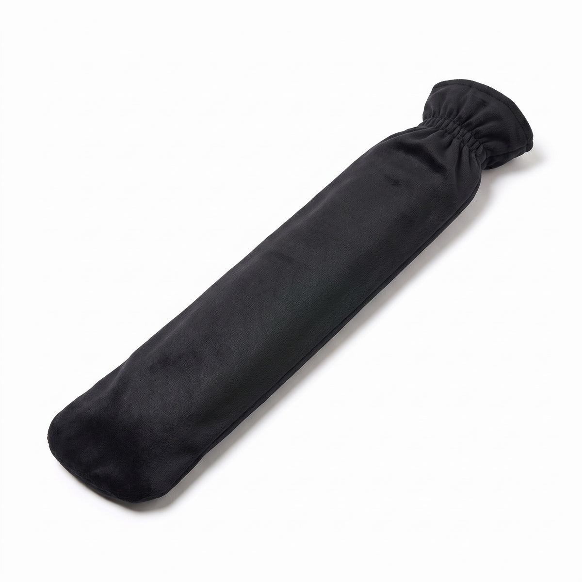 Lange Wärmflasche mit Fleece-Bezug, 77 cm