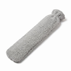 Lange Wärmflasche mit Teddy-Plüsch, 77 cm