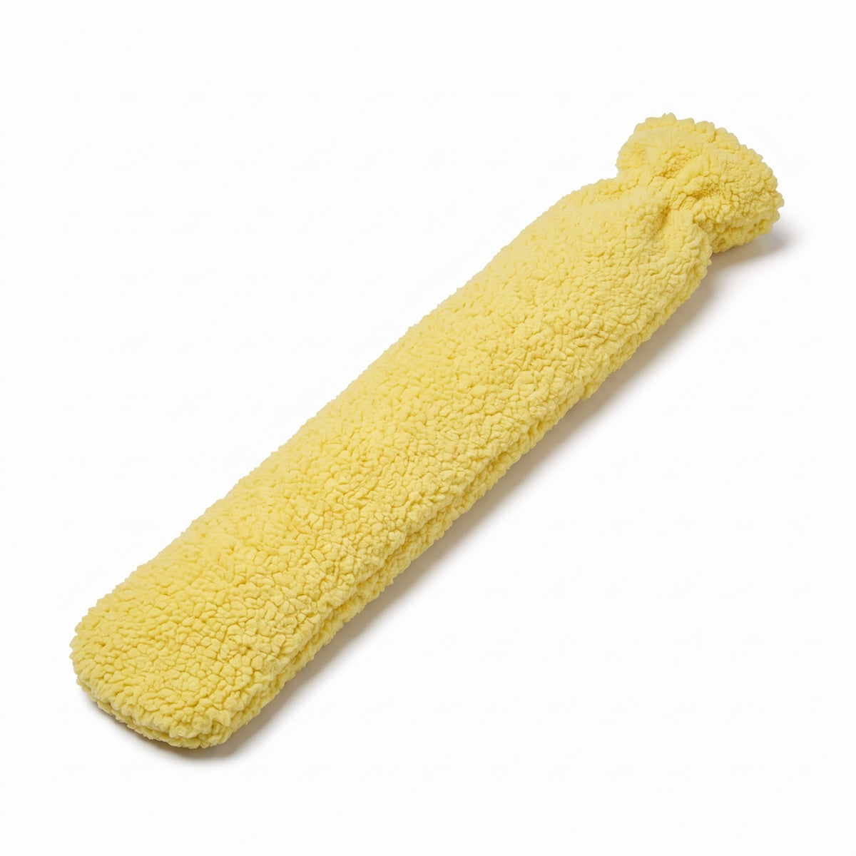 Lange Wärmflasche mit Teddy-Plüsch, 77 cm