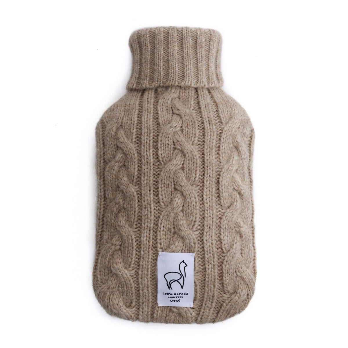 Wärmflasche mit Baby-Alpaka-Strickbezug, 1,8 l