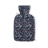 UMOI PVC Wärmflasche 1.8 Liter mit kuschligem Supersoft Korean Fleece Bezug Leopard